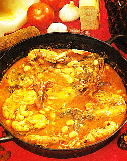 Romesco de pescado y marisco