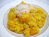 Rosotto de melocotones a la vainilla