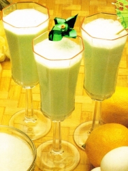 Sabayón verde con nata