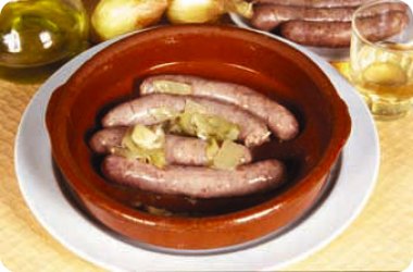 Salchichas al vino