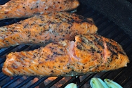 Salmón con hinojo a la parrilla