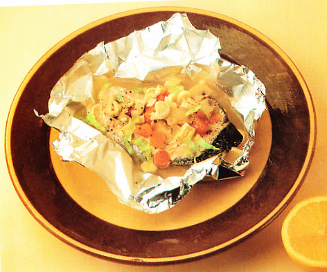Salmón en papillote