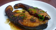 Salmón en salsa de naranja y soja
