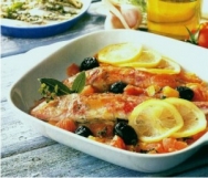 Salmonetes con aceitunas