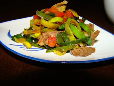 Salteado de carne con verduras