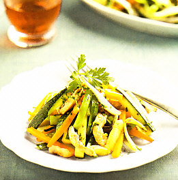 Salteado de verduras con pavo