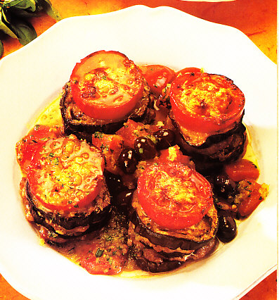 Sandwiches de berenjena rellenos de carne