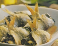 Sardinas rellenas de espinacas y piñones