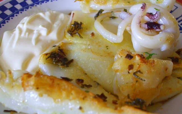 Sepia a la plancha con alioli