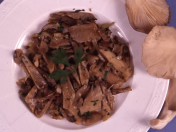 Setas salteadas al coñac
