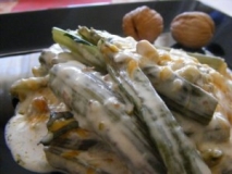 Acelgas con salsa de queso azul