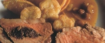Aguja de ternera gallega con pasas y miel