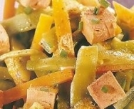 Ajedrez de foie-gras y mango