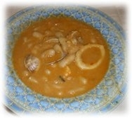 Alubias blancas con calamares