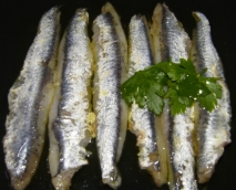 Anchoas con salsa verde