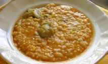 Arroz caldoso con judías y nabos