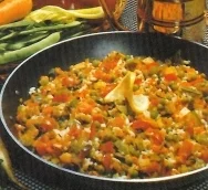 Receta de Arroz con macedonia de verduras