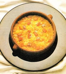 Arroz de jamón y queso