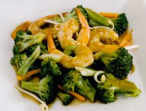 Receta de Brócoli con langostinos