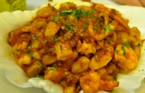 Calamares de potera con gambas