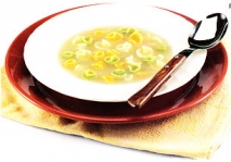 Caldo de carne con pasta