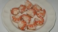 Canapés con gambas
