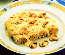 Canelones de requesón y ternera