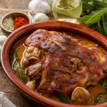 Careta de cerdo al horno con piel crujiente