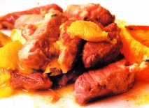 Cerdo con salsa de naranja