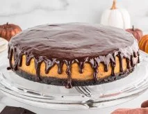 Receta de Cheesecake de calabaza con cobertura de chocolate