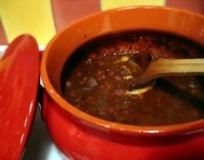 Chile con carne de buey