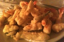 Cigalas en tempura