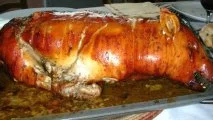 Cochinillo asado navideño