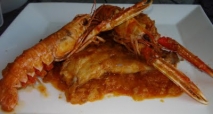 Conejo con cigalas