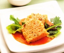 Corona de arroz con atún