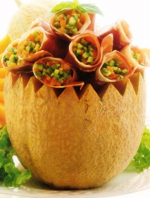 Cucuruchos de jamón rellenos