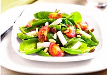 Ensalada de espinacas y pavo