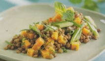 Ensalada de lentejas y zanahorias