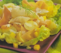 Receta de Ensalada de patatas y bacalao ahumado
