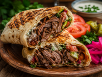 Envoltorio de Shawarma con Falda de Res
