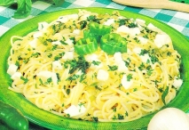 Receta de Espaguetis con pimientos verdes