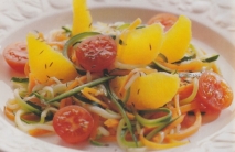 Espaguetis de zanahorias y calabacines