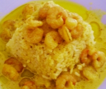Receta de Gambas con curry