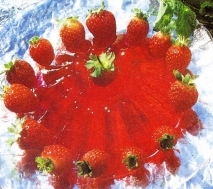 Gelatina de puré de fresas