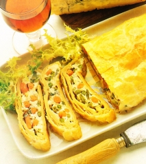 Hojaldre de verduras con queso