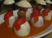 Huevos con bufanda