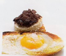 Receta de Huevos de codorniz fritos con morcilla