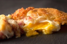 Receta de Huevos fritos empanados