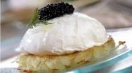 Receta de Huevos poché con caviar