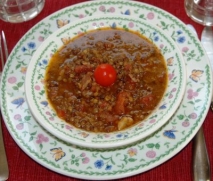 Lentejas estofadas con chipirones y almejas